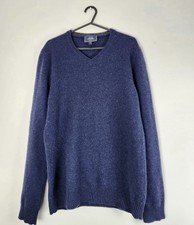 Men’s John Lewis Merino Cashmere Knit Sweater Size Small V Neck Jumper 0996