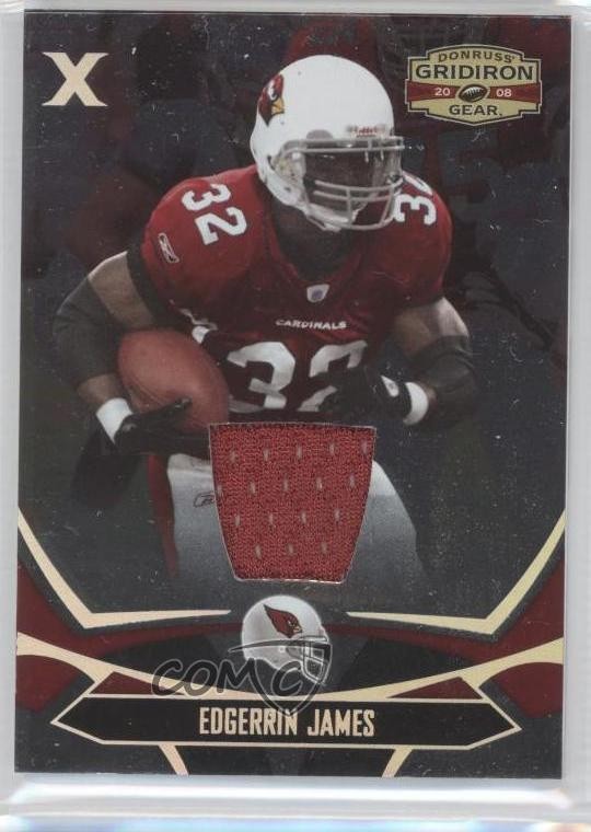 2008 Donruss Gridiron Gear X's Material Jerseys 12/100 Edgerrin James #4 HOF 0f6