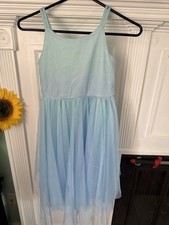 Cat  Jack Girls Blue Fit  Flare Tulle Sleeveless Dress M 7/8 Knee