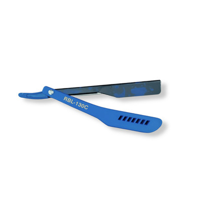 Kashi RBL-130C Straight Razors Blade Blue and print Color