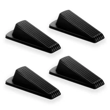 Door Stoppers for Bottom of Door – Rubber Door Stopper Wedge – Pack of 4 – Door