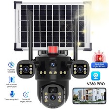 Solar Security Camera WiFi Wireless Outdoor Color Night Vision Surveillance LOT