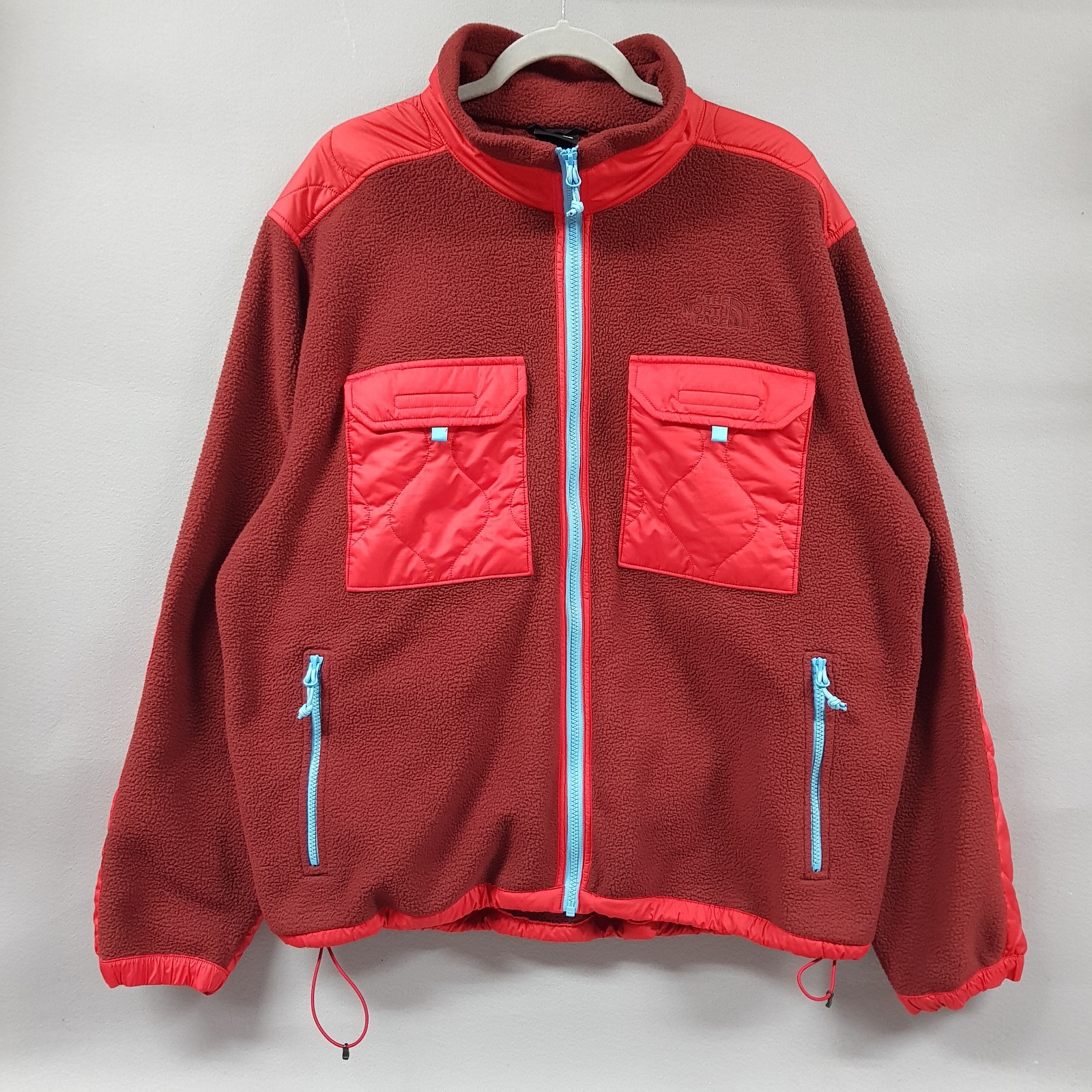 Mens The North Face Fleece Jacket Men's sz XL Red Royal Arch Full Zip Outerwear