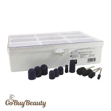 RUCK  Abrasive Grinding Sanding Cap Set - 160pcs, Corundum Black, Holders 4pcs