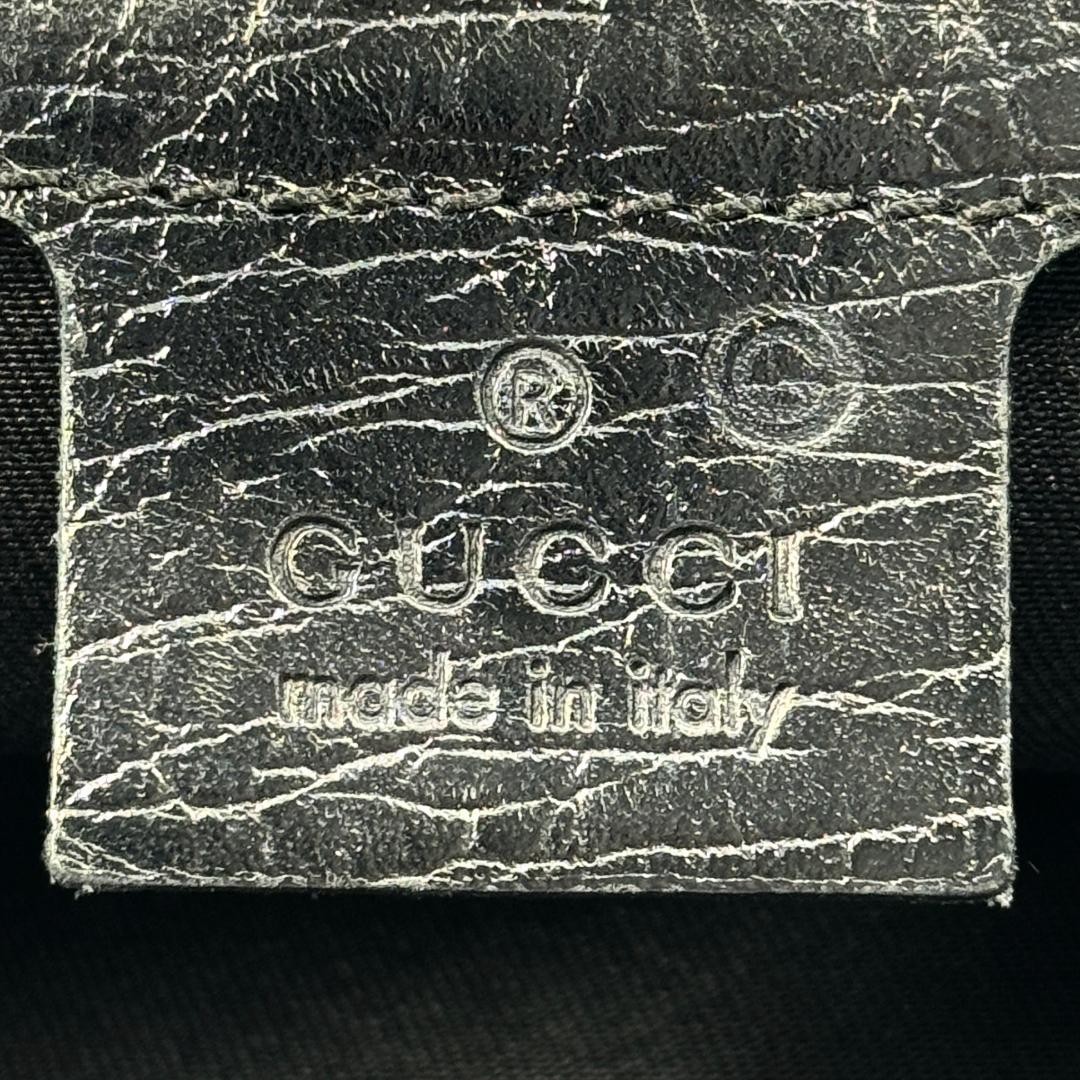 Gucci Mini Tote Bag GC Pattern Black Leather Authentic Excellent Condition thumbnail 11