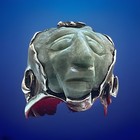 ARTISIAN SS AZTEC CARVED FACE RING  JADE AGATE SERPENTINE SOAPSTONE~LecoseBella — photo 5