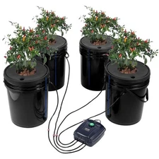 Hydroponics Deep Water Culture DWC Hydroponic System 5 Gallon 4 Buckets