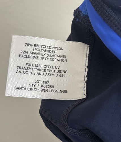 Coolibar Women's Navy Blue UPF 50+ Santa Crus Swim Leggings Size S - Picture 14 of 14