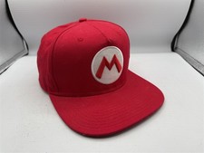 2017 SUPER MARIO BROS. RED MARIO M LOGO MENS HAT CAP ADJUSTABLE FIT