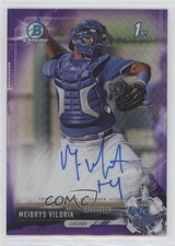 2017 Bowman Chrome Prospect Purple Refractor 3/250 Meibrys Viloria Auto z4k