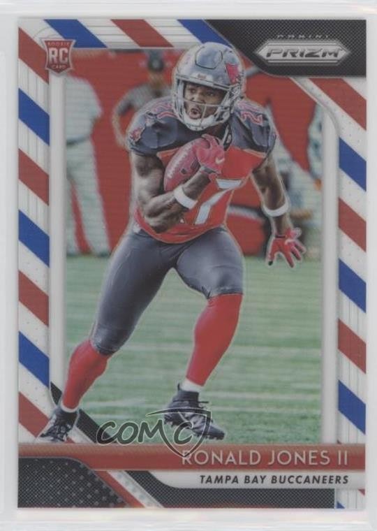 2018 Panini Prizm Rookie Red White & Blue Prizm Ronald Jones II #214 0q0m
