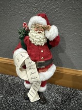 Christmas Santa Claus Figurine With List And Bag Of Gifts 10’