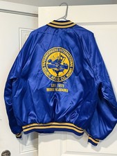 Vintage King Louie Union Satin Jacket Paperworkers Mobile AL Made in USA XL