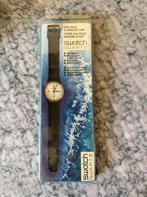 Swatch GG702 1983 NOS - grün - blau Duty Free Box - extrem selten