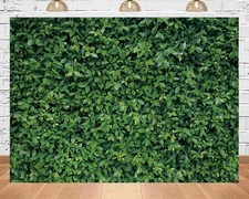 7x5ft Fabric Green Leaves Grass Backdrop Spring Greenery Wall Photo Background
