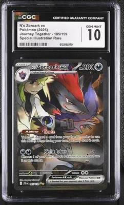 N's Zoroark ex 185/159 SIR - Pokémon Journey Together CGC 10 Gem