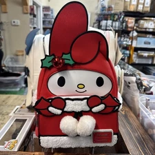 Loungefly Sanrio My Melody Christmas Holiday Mini Backpack NWT Jingle Bell Red