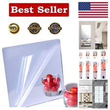 Shatter-Resistant Square Acrylic Mirrors - 8" x 8" Self-Adhesive Set of 4