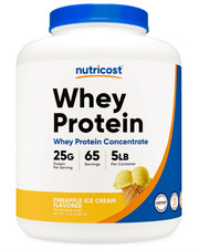 Nutricost Whey Protein Powder Pineapple 5lb Whey Protein Concentrate 12.60 per gallon