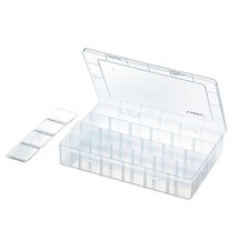 24-Grid Large Plastic Storage Box with Removable Dividers, Multi-compartment ...