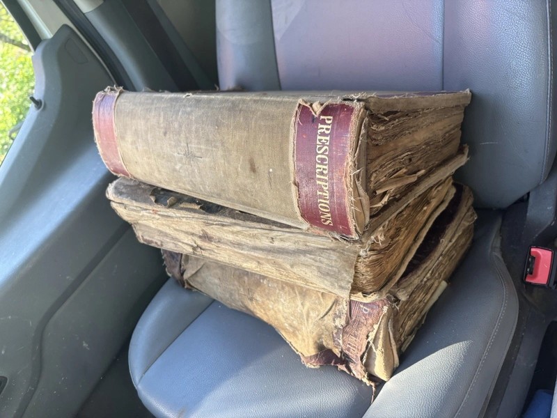 Antique Druggist Chemist Pharmacy Ledgers Prescription  Booze Morphine Lot