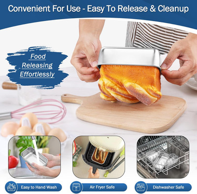 Mini Loaf Pan, 3 PCS Stainless Steel Loaf Pans for Baking Bread, 6.3 X 3.5 In...
