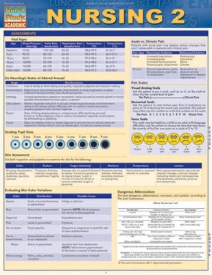 Nursing 2 (Quick Study: Academic) - Pamphlet By BarCharts, Inc. - GOOD