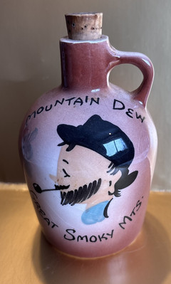 Mountain Dew Great Smoky Mountain Man Vintage Whiskey Jug