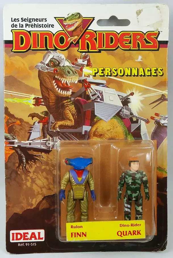 Dino Riders Finn & Quark pack Ideal France d'époque en parfait état de conservation