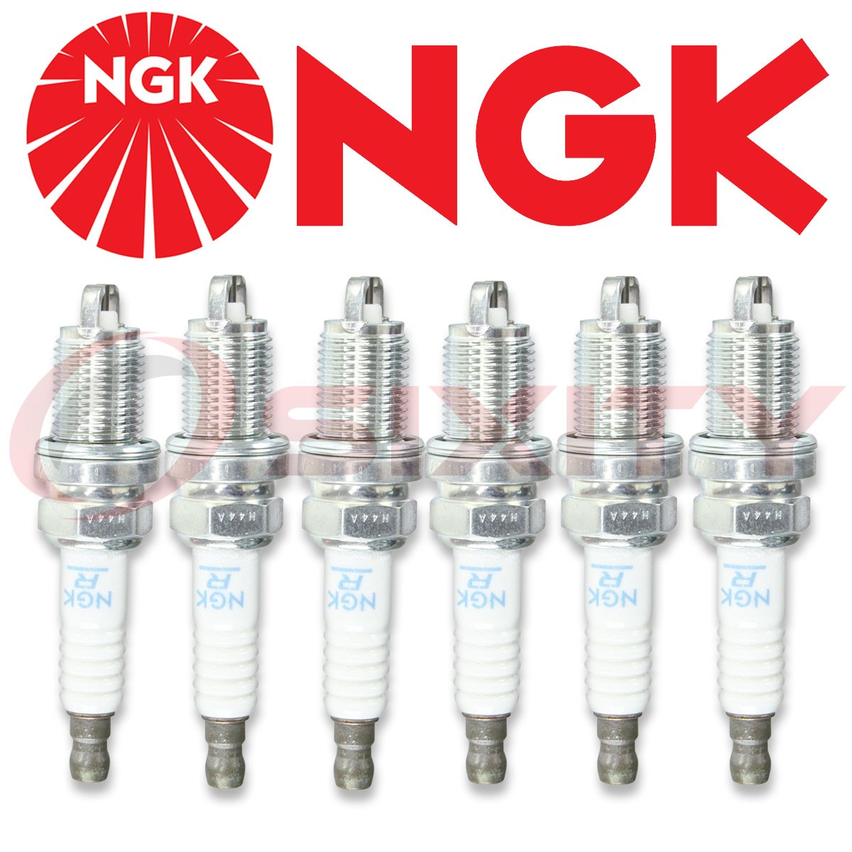 6-NGK BKR5EKB113967 Resistor Spark Plug 2-Prong for Toyota 6-Cylinder