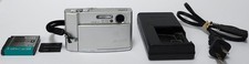 Sony Cyber-Shot DSC-T30 7.2MP Digital Camera Silver Tested Line on Screen READ