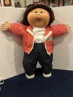 Vintage Cabbage Patch Kids Doll Girl Pacifier Mouth   1985 Coleco W/ Outfit Shoe