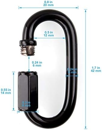 Stainless Steel Oval Locking Carabiner Links