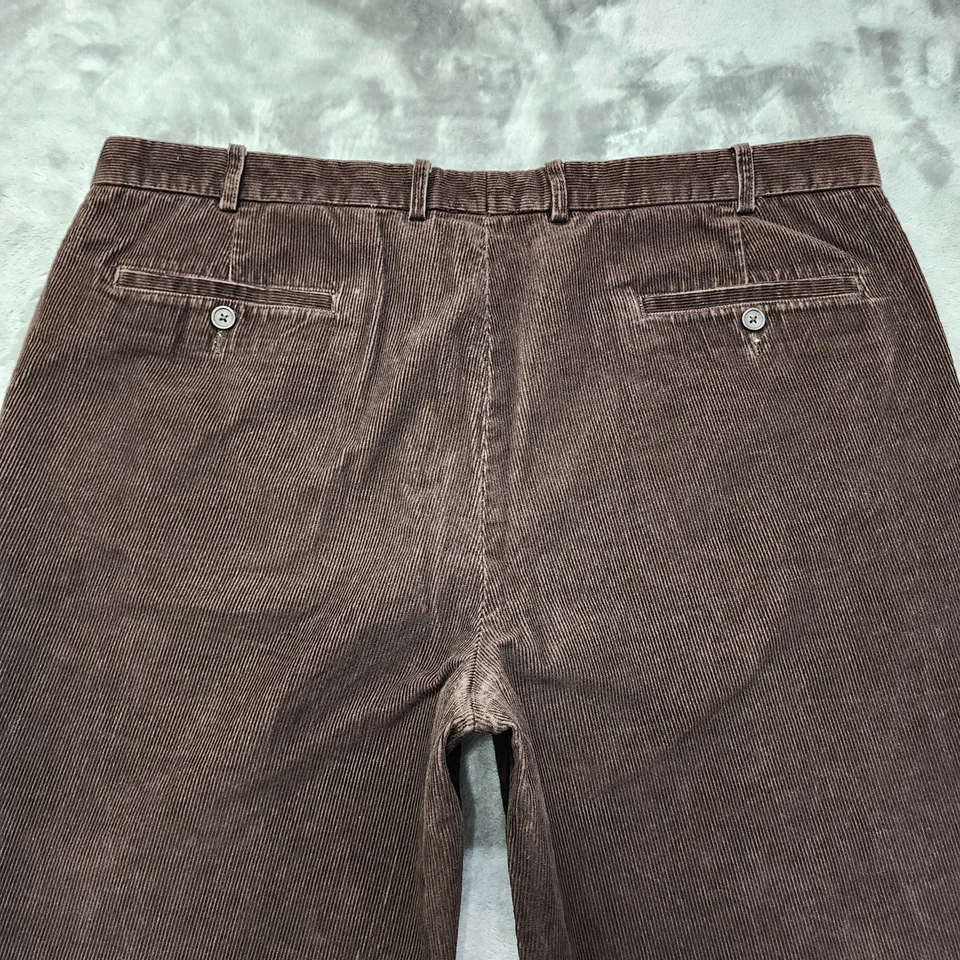 Pantalones Ralph Lauren Vintage Años 90 Para Hombre 40W X 32L Marrón Pana Pantalones Academia Foto 3 de 4