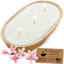 Dough Bowl Candle Co. Sea Salt and Orchid Soy Candle - 3-Wick Sea Salt & Orchid