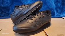 Reebok Classic Leather Renaissance Woman's Size 8 Black with Black Soles Shoe
