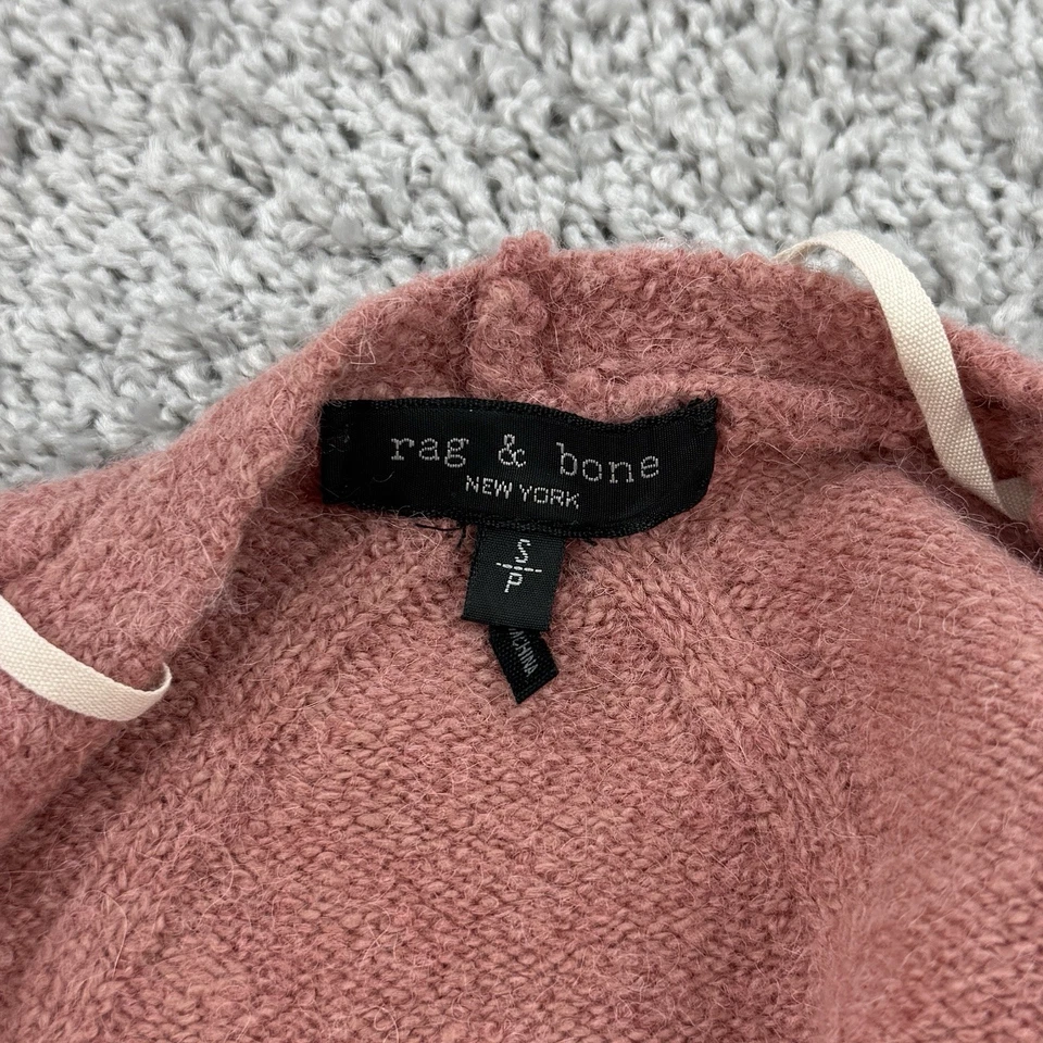 Rag Bone Alpaca Duster Cardigan Womens S Mauve Elsa Quiet Luxury Cozy Preppy - Image 2 of 4