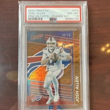 PSA 8 2022 Panini Prestige Franchise Favorites Josh Allen Orange 35/75
