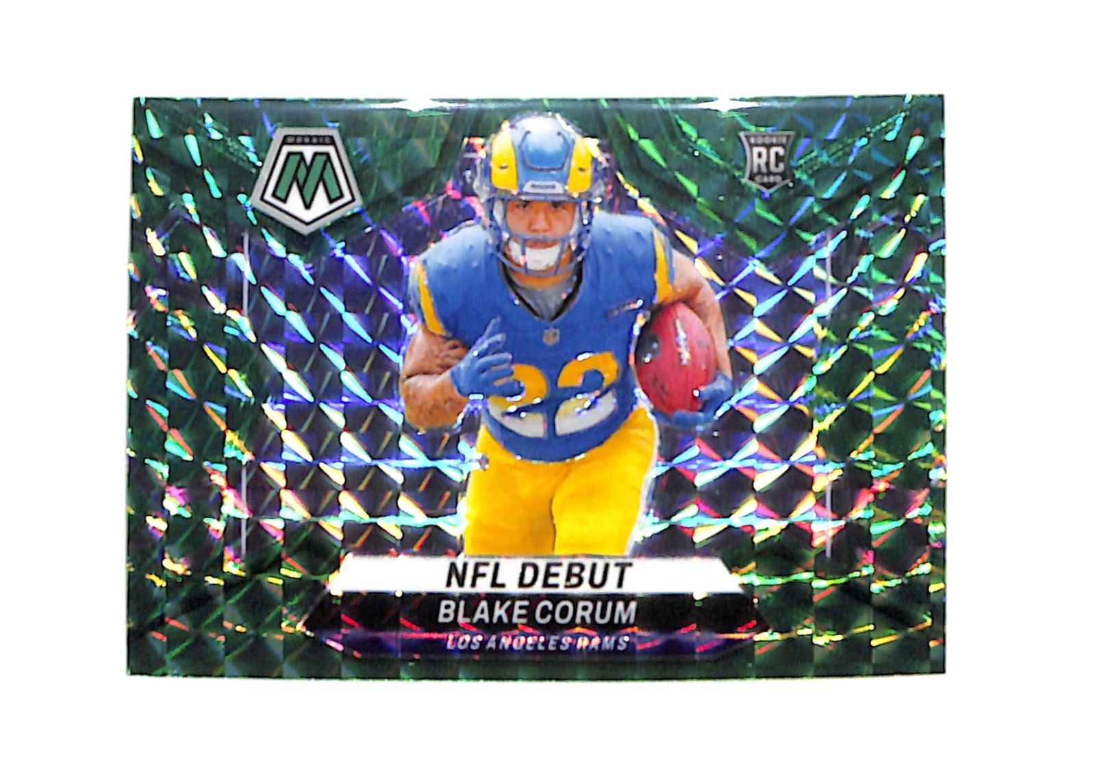 2024 Panini Mosaic Blake Corum RC #278 Green Mosaic Prizm NFL Debut LA Rams