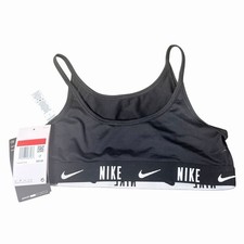 Nike Training Sports Bra Kids Size Large Light Support Black Dri-fit