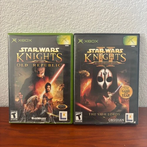 Star Wars Knights of the Old Republic Lot I & II 2 Sith Lords (Xbox, 2004)
