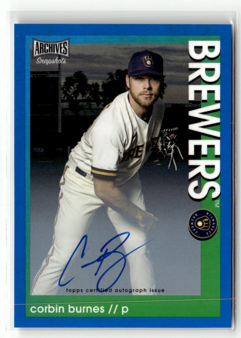 2022 Topps Archives Snapshots - Corbin Burnes #46 Blue Border