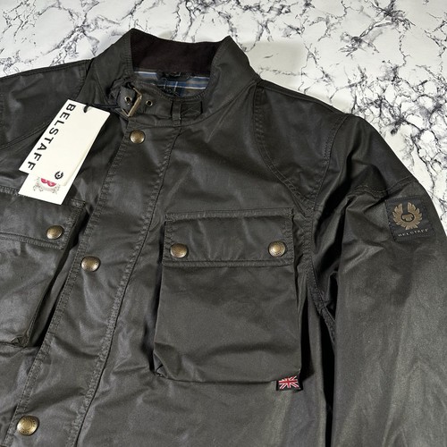 BELSTAFF Mens Faded Olive Trialmaster Jacket SIZE UK46 IT56 3XL BNWT Authentic - Picture 3 of 21