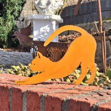 Katze Gartenstecker Rost Garten