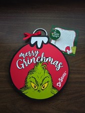 Dr. Seuss Merry Grinchmas Round Hanging Sign Holiday Decor