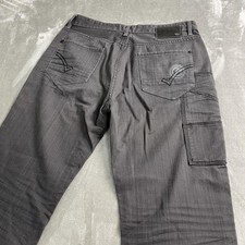 Ecko Unltd Jeans Mens 36x30 Gray Baggy Fit Relaxed Straight Denim Y2K Streetwear
