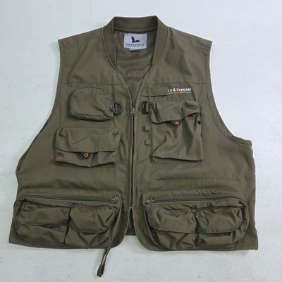 Field & Stream Fishing Wading Vest Men's Multi Pocket Olive Green Size L NWOT