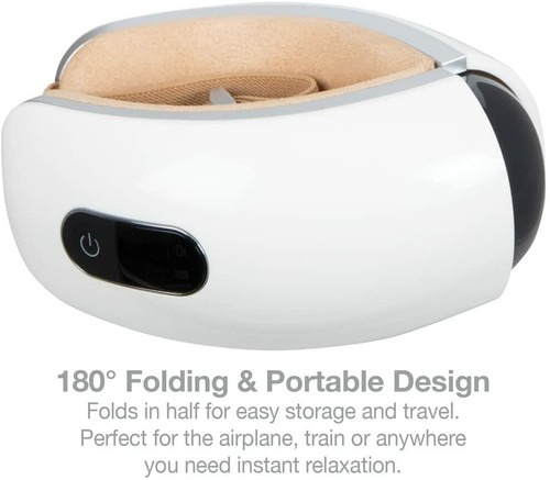 Eye 3D Massage Face Vibrate Heat Headache Dry Music Sleep Mask Voice Pain Timer - Picture 9 of 12