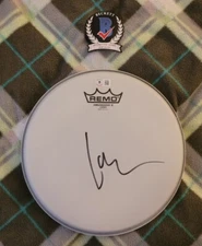 Lars Ulrich of Metallica signed 10 inch Remo Drumhead Beckett BAS COA #BK94850