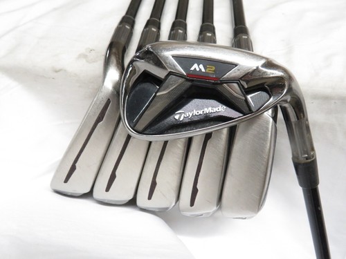 Used TaylorMade M2 Iron Set 4-9 TaylorMade REAX 65 Regular Flex Graphite Shafts